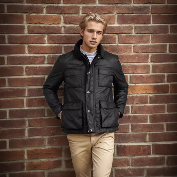 Fashion Solid Color Zipper Jacket Jacket Men - Image 5