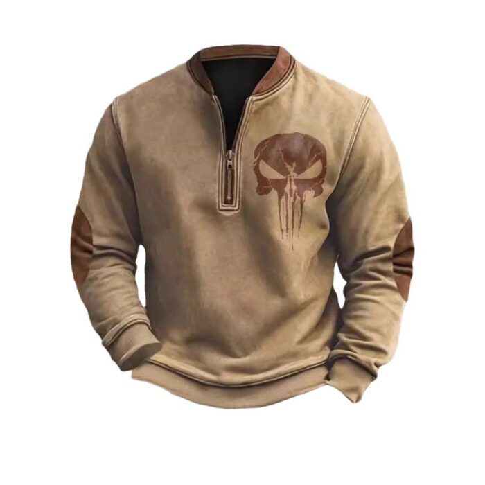 Sweater 3D Digital Printing Stand Collar Men's Street - Image 10