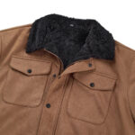 Men's Vintage Suede Casual Coat Lapel - Image 2