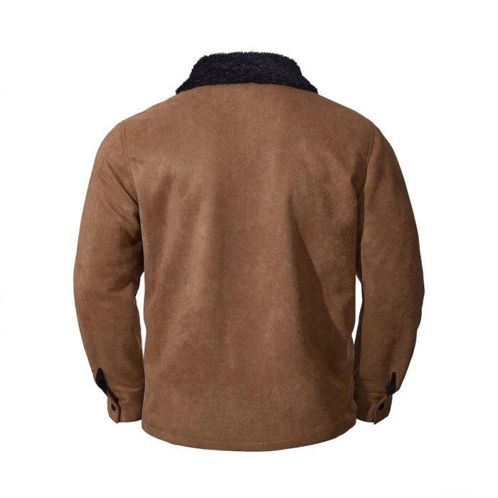Men's Vintage Suede Casual Coat Lapel - Image 6