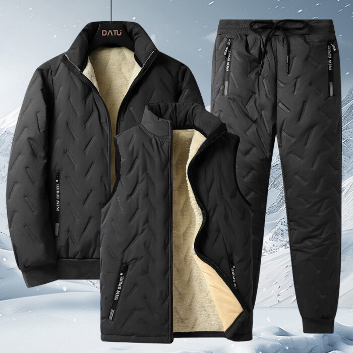 Autumn And Winter Men's Thermal Three-piece Suit - Image 1