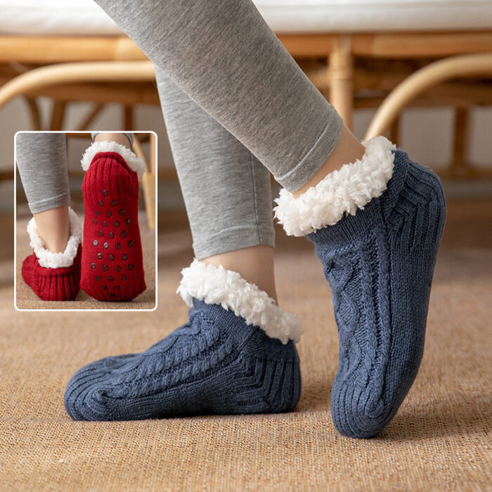 Winter Knitted Plush Floor Socks Home Warm Non-slip Carpet Socks Women - Image 1