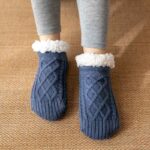 Winter Knitted Plush Floor Socks Home Warm Non-slip Carpet Socks Women - Image 3