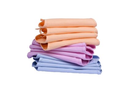 Nappy for New Born Baby - Set of 12 Pcs/Cotton Cloth Langot for Babies # 0-6 Months # Double Layer Nappies # U Shaped # Washable and Reusable # Pack of 12 by Dolphers
